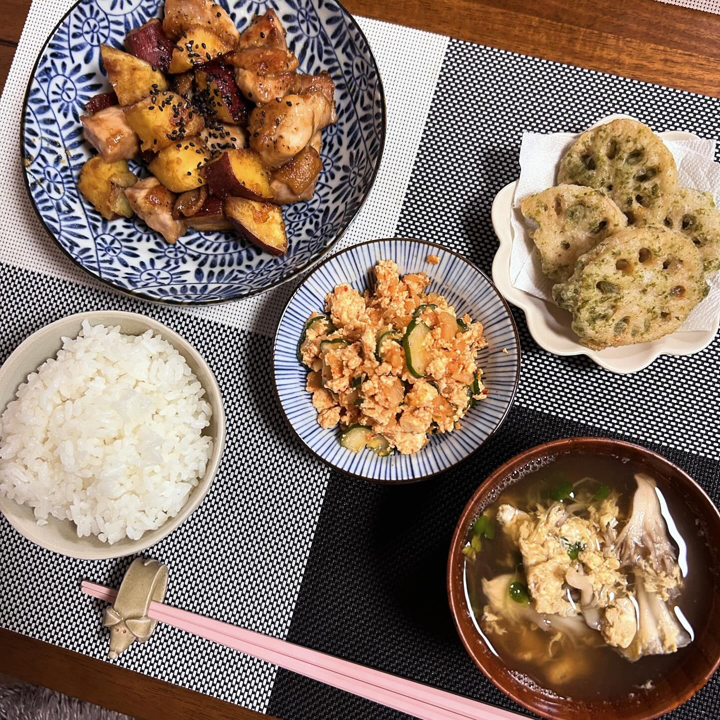 9月後半のメニューでは、生徒さんからの野菜の天ぷらというリク...