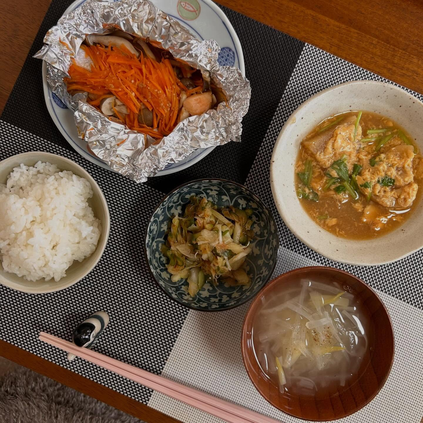 1月後半は生徒さんリクエストの鮭のホイル焼き。